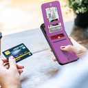 Bemal for iPhone 13 Pro Max Wallet Case, Built-in Card Holder, RFID Blocking, PU Leather Kickstand, Magnetic Closure, Durable Shockproof Phone Cover for Women and Men, Violet