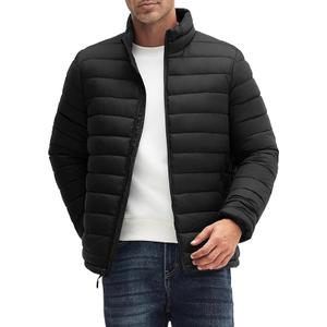 Men's Puffer Jacket Lightweight Warm Winter Jackets for Men Windproof Insulated Puffy Coat with 3 Pockets XXL, Black