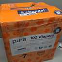 Pura Size 7 Eco-Friendly Diapers (33+lbs) Hypoallergenic, TCF, Soft Organic Cotton, Sustainable, up to 12 Hours Leak Protection, Allergy UK, Recyclable Paper Packaging, 6 Packs of 17 (102 Diapers)