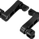 Adjustable Footpegs Highway Pegs Male Mount Foot Peg Clamp Support Extensions Bracket Fit For Harley Sportster Dyna Softail Touring Road King Street Glide Road Glide (Black White)