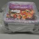 (35 Pack) 8x8 Aluminum Pans with Clear Plastic Lids - Square Baking Cake Pans - Foil Pans with Lids - Disposable Food Containers Great for Cooking, Heating, Storing, Prepping Food