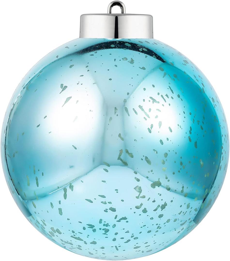 XmasExp 8in Large Christmas Ornaments Christmas Ball Ornaments Giant Tree Decoration Shatterproof Decorative Hanging Balls for Holiday Party Decor(Light Blue, 1pcs)
