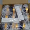 IRON BILL 1 Oz Blue Round Glass Jars with Inner Liners and Gold Lids(24PCS) Empty Cream Containers Refillable Cosmetic Vials for Cosmetics, Lotions, Ointment, Body Scrubs & Balms