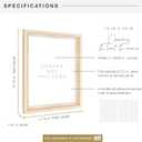 MCS Canvas Float Frames 16x20 Frame, Natural Woodgrain for Finished Canvases, Vertical & Horizontal Wall Hanging Large with Adhesive for Canvas Paintings (1-Pack)