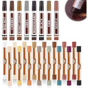 A-HEYIDA Wood Filler Sticks -16 Colors Wax Crayons for Furniture Scratch & 8 Colors Wood Touch-up Markers for Repair Any Scratches, Scuffs, Cracks and Nail Holes on Furniture,Floors,Doors,Cabinets