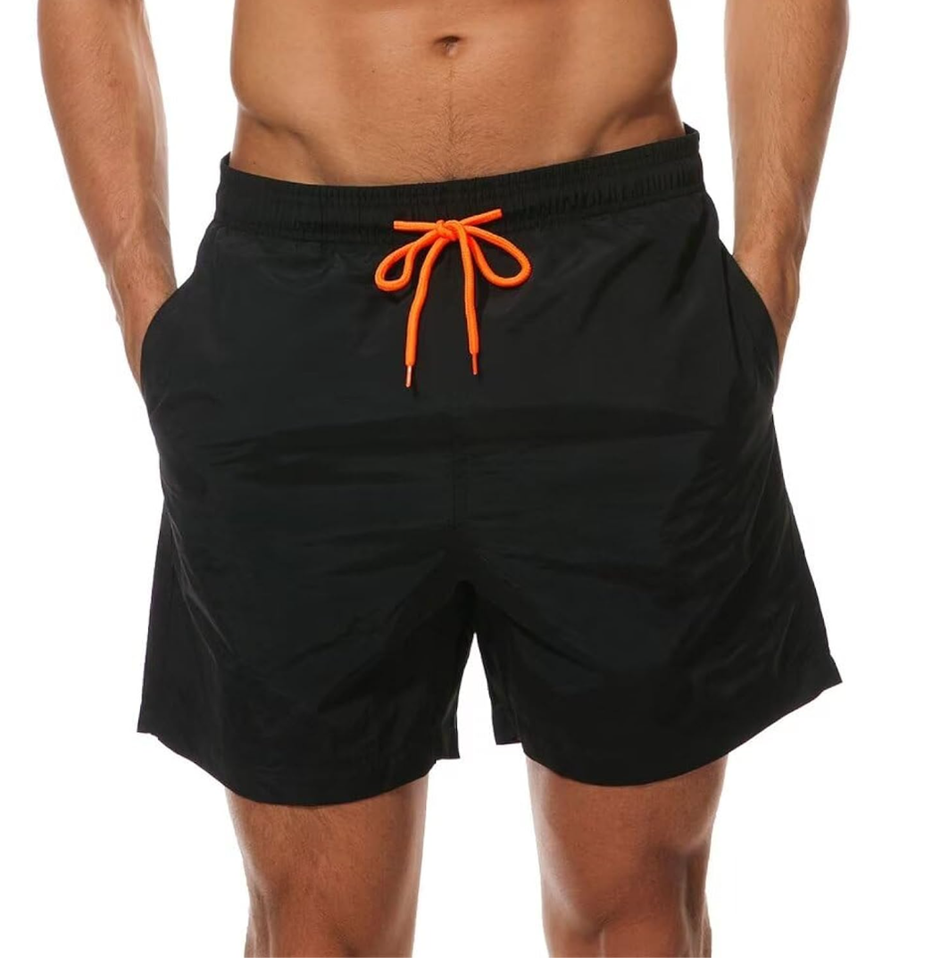 Mens Swim Trunks Quick Dry Boardshorts with Mesh Lining Above Knee Swimwear Bathing Suits Large