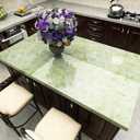 Livelynine 24 X 197inch Green Contact Paper for Countertops Waterproof Self Adhesive Vinyl Wrap Kitchen Worktop Bathroom Counter Top Covers Faux Marble Sticker Renter Friendly Countertop Makeover Easy