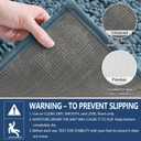 Arotive Luxury Bathroom Rugs 47x24, Extra Soft Thick Absorbent Shaggy Chenille Bath Rugs, Non-Slip Machine Wash Dry, Bath Mats for Bathroom Floor, Tub and Shower, Home Decor Accessories, Smoky Gray