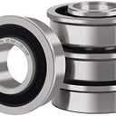 XiKe 4 Pack Flanged Ball Bearings 5/8" x 1-3/8" x 1/2". Be Applicable Lawn Mower, Wheelbarrows, Carts & Hand Trucks Wheel Hub. Replacement for JD AM118315, AM35443, Stens 215-038, 215-061 Etc.