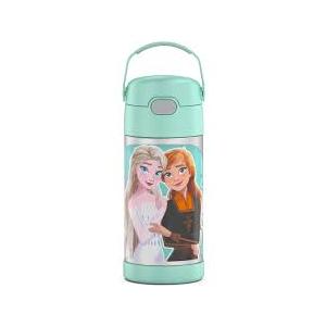 THERMOS FUNTAINER Water Bottle with Straw - 12 Ounce - Kids Stainless Steel Vacuum Insulated Water Bottle with Lid, Frozen