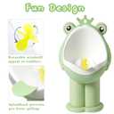 Frog Pee Training,Potty Training Urinal for Boys Kids Toddler Standing Urinal Wall-Mounted Toilet with Funny Aiming Target,Green