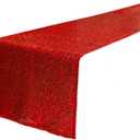 JYFLZQ Red Sequin Table Runner 12"x108" Pack of 1 Glitter Table Linens Runner Sparkly Sequence Runners for Table Wedding Birthday Party Decorations