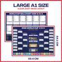 World Cup Bracket Poster 2026 | USA Theme - A1 Size 2026 World Cup Soccer Poster with US Kick Off Times, Fixtures, Stadiums & Host Cities | World Cup Wall Chart