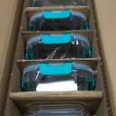 KOMUEE 30 oz 5 Pack Glass Meal Prep Containers 2 Compartments, Glass Food Storage Containers with Lids, Airtight Lunch Box, Microwave, Oven and Freezer Safe, Green