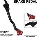 JFG RACING Motorcycle Folding Rear Brake Pedal Foot Lever CNC Universal for CRF CR XR 50cc - 125cc RM KX KLX TTR PW SSR Apollo TAO TAO SDG Dirt Pit Bike Red