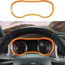 Voodonala for Charger Center Consoles Dashboard Dash Board Instrument Fascia Trim for 2015-2024+ Dodge Charger Interior Accessories, ABS Orange 1pc