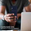 for Samsung Galaxy A35 5G Case with 2 Pack Tempered Glass Screen Protector, [Holster Series] Belt Clip Hard Tough Heavy Duty Rugged Shockproof Protective Cell Phone Case (Dark Blue)