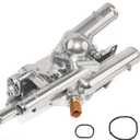 2.4L L4 Aluminum Engine Coolant Thermostat Housing Compatible with 2008-2010 Hyundai Sonata Replace# 256002G600 25600-2G600