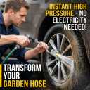 Pressure Washer, Handheld Power Washer with 360 Rotating Nozzle, 3 Spray Modes, Stainless Steel Universal Hose Fit, Tool-Free Installation-Driveway & Outdoor Cleaning
