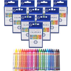 Color Swell Bulk Crayons, 10 Packs, 24 Colors Per Pack (240 Total)