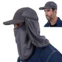 USHAKE Sun Cap Fishing Hat Baseball Cap with Face Neck Cover Flap
