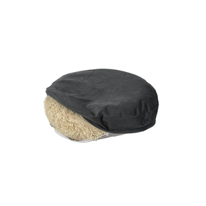 Waterproof Round Dog Bed Cover with Zipper Washable Grey Velvet Dog Bed Replacement Cover Only 36 Inch