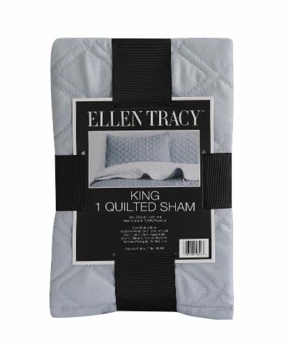 Ellen Tracy Quilt King Sham Blue