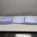 DECOLURE 100% Viscose Derived from Bamboo Sheets King Size 4pcs - Ultra Soft & Luxuriously Cooling, 17" Deep Pocket, Double Stitching, Perfect for Hot Sleepers - King Bed Sheets (Light Blue)