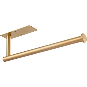 Gold Under Cabinet Paper Towel Holder - No Drill Adhesive & Wall Mount, Luxury Rust-Proof Design for Modern Kitchens