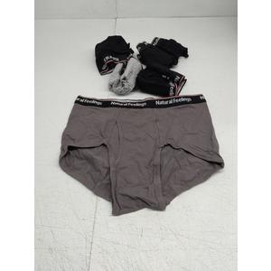 Natural Feelings Men's Briefs Underwear Multipack Mens Cotton Full Rise Briefs with Comfort Waistband XL