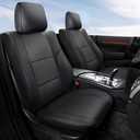 GIANT PANDA Customized Fit Challenger Leather Car Seat Covers for Dodge Challenger SXT R/T Sport Seat Covers 2015-2024, Not fit Base/Performance Seats, Full Set Covers (Black)