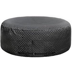 UCEDER Insulated Inflatable Hot Tub Cover,Round Spa Thermal Cover with External Heater/Pump Install Door Design,Energy-Saving and Eco-Friendly for Keeping Warm(Black, 83" D x 28" H)