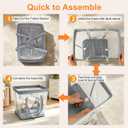 80L Foldable Mesh Laundry Basket Wall-Mounted Laundry Hamper