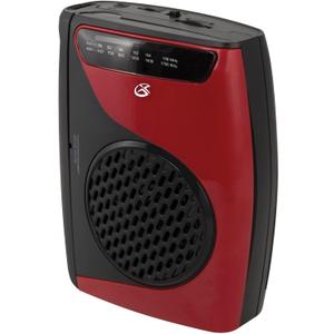GPX Portable Cassette Player, Compatible With Headphone, 3.54 x 1.57 x 4.72 Inches, Requires 2 AA Batteries - Not Included, Red/Black (CAS337B) Black/Red