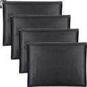 Epakh 6 Pack Fireproof Document Bags 13.4 x 9.4 Inch Waterproof and Fireproof Money Bag Document Holder with Zipper Fireproof Safe Storage Bag for A4 Documents, Money, Passport and Tablet
