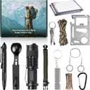 12 in 1 Survival Gear Gifts for Dad Men, Fathers Day Birthday Gifts for Daddy, Survival Gear Camping Essentials Hiking Cool Gadgets Multitool Gift for Birthday, Father's Day, Retirement