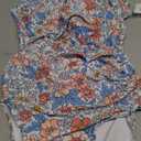 B2prity Womens One Piece Swimsuit Retro Square Neck Tummy Control Bathing Suits Ruched Modest Full Coverage Swimwea L