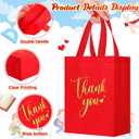 Sweetude 30 Pcs Thank You Gift Bags with Handles, Reusable Non Woven Foldable Goodie Bags Bulk for Graduation Easter Wedding Bridesmaid Favors(10 x 8 x 4 Inch,Colorful)