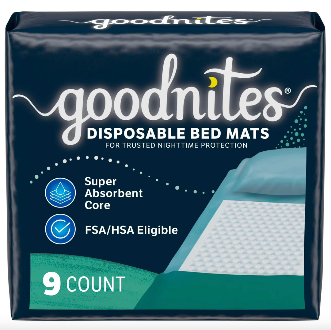 Goodnites Disposable Bed Pads for Bedwetting, 2.4 x 2.8 Ft, 36 Count
