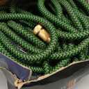 PowerFlow Garden Hose, NON-EXPANDABLE 75 Feet Premium Quality Stainless Steel Metal Water Hose with Durable Fabric Skin, Hose For Commercial, Residential Use, Bonus 10-way Spray Nozzle (75 Ft, Green)