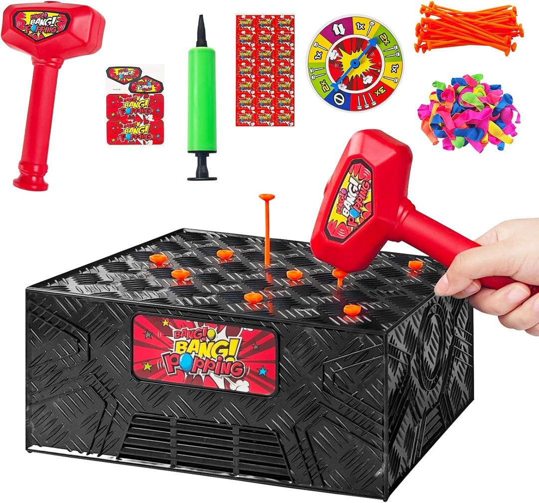 Balloon Pop Game,Blast Box Board Games Explosion Balloon Popping Desk Game for Family Parties