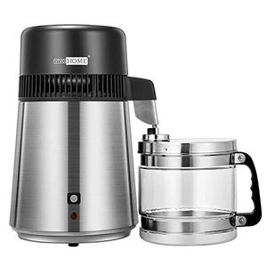 VIVOHOME Water Distiller Countertop 1.1 Gallon/4L 304 Stainless Steel Distilled Water Machine with Smart Switch Purifier Filter for Home Office (Steel)