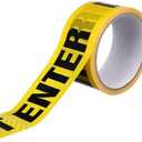 NUOBESTY Barricade Tape,1.9 inch X 82 ft Yellow DO NOT Enter Printed Barrier Safety Tape