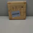 PEMAR Mother of Pearl Decorative Tray, 13" Round Display and Serving Tray with Gold Handles, Vanity/Perfume/Trinket Catchall for Dresser, Bathroom, Vanity Table (Teal Sunlight Starburst Pattern)