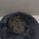 Whiskers & Friends Cat Bed, Cat Beds for Indoor Cats Washable, Orthopedic Soft Fluffy Round Calming Pet Bed for Small to Large Kitty Kittens & Dogs, Small Dog Beds & Furniture (20.00" x 20.00" x 6.00", Navy-Grey)