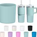 WUQID Higher Silicone Boot Compatible with Stanley Quencher H2.0 & IceFlow Flip & ProTour 40oz 30oz 20oz 14oz, Fit Same Diameter 14oz 20oz 30oz 40oz Tumbler Cups Anti-Slip Bottle Bottom Sleeve Cover