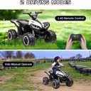 GarveeLife 12V Kids Ride On ATV, 4 Wheeler Electric Vehicle for Kids 3-8 Toddler Battery Powered Toy Car for Boys Girls with Remote Control, LED Lights, Soft Start, Treaded Tires, Music, White, Large