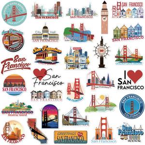 Konohan 30 Pcs San Francisco Souvenirs Gifts San Francisco Magnet for Refrigerator City Magnetic Refrigerator Stickers for Home Decoration