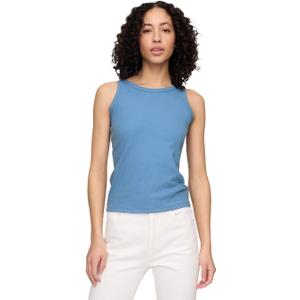Gap Womens Ribbed High Neck Tank (Blue, XXL)