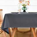 NEWISHER Grey Square Tablecloth 52x52 inch, Heavy Duty Polyester Fabric Table Cloth, Reusable Washable Solid Table Cover for Dining, Kitchen, Party, Wedding, Indoor Outdoor Tabletop Decoration